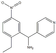 (2-ethyl-5-nitrophenyl)(pyridin-4-yl)methanamine 结构式