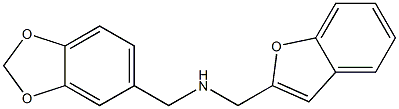 (2H-1,3-benzodioxol-5-ylmethyl)(1-benzofuran-2-ylmethyl)amine 结构式