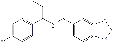 (2H-1,3-benzodioxol-5-ylmethyl)[1-(4-fluorophenyl)propyl]amine 结构式