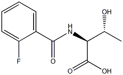 (2S,3R)-2-[(2-fluorobenzoyl)amino]-3-hydroxybutanoic acid 结构式