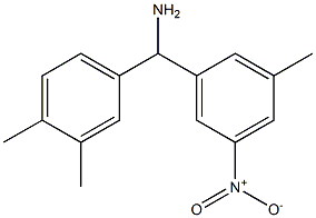 (3,4-dimethylphenyl)(3-methyl-5-nitrophenyl)methanamine 结构式