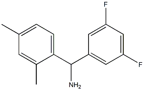 (3,5-difluorophenyl)(2,4-dimethylphenyl)methanamine 结构式