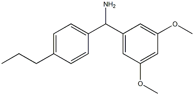 (3,5-dimethoxyphenyl)(4-propylphenyl)methanamine 结构式