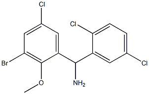 (3-bromo-5-chloro-2-methoxyphenyl)(2,5-dichlorophenyl)methanamine 结构式