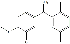 (3-chloro-4-methoxyphenyl)(2,5-dimethylphenyl)methanamine 结构式