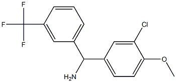 (3-chloro-4-methoxyphenyl)[3-(trifluoromethyl)phenyl]methanamine 结构式