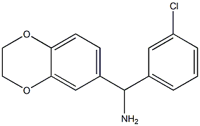 (3-chlorophenyl)(2,3-dihydro-1,4-benzodioxin-6-yl)methanamine 结构式