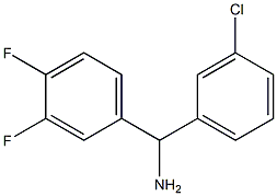 (3-chlorophenyl)(3,4-difluorophenyl)methanamine 结构式