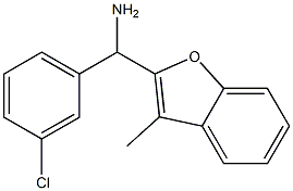 (3-chlorophenyl)(3-methyl-1-benzofuran-2-yl)methanamine 结构式