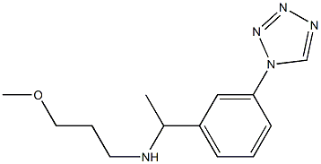 (3-methoxypropyl)({1-[3-(1H-1,2,3,4-tetrazol-1-yl)phenyl]ethyl})amine 结构式