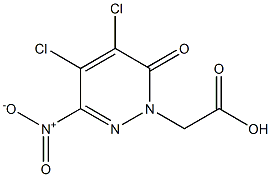 (4,5-dichloro-3-nitro-6-oxopyridazin-1(6H)-yl)acetic acid 结构式