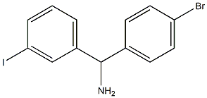 (4-bromophenyl)(3-iodophenyl)methanamine 结构式