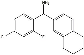 (4-chloro-2-fluorophenyl)(5,6,7,8-tetrahydronaphthalen-2-yl)methanamine 结构式