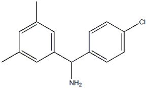 (4-chlorophenyl)(3,5-dimethylphenyl)methanamine 结构式