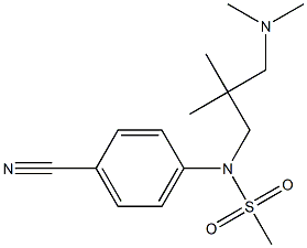 (4-cyanophenyl)-N-{2-[(dimethylamino)methyl]-2-methylpropyl}methanesulfonamide 结构式