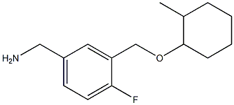 (4-fluoro-3-{[(2-methylcyclohexyl)oxy]methyl}phenyl)methanamine 结构式