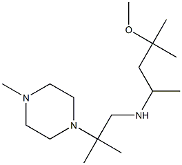 (4-methoxy-4-methylpentan-2-yl)[2-methyl-2-(4-methylpiperazin-1-yl)propyl]amine 结构式