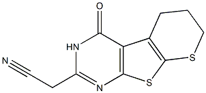 (4-oxo-3,4,6,7-tetrahydro-5H-thiopyrano[3',2':4,5]thieno[2,3-d]pyrimidin-2-yl)acetonitrile 结构式