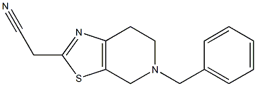 (5-benzyl-4,5,6,7-tetrahydro[1,3]thiazolo[5,4-c]pyridin-2-yl)acetonitrile 结构式