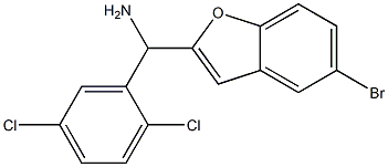 (5-bromo-1-benzofuran-2-yl)(2,5-dichlorophenyl)methanamine 结构式