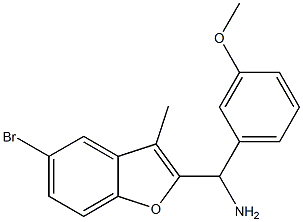 (5-bromo-3-methyl-1-benzofuran-2-yl)(3-methoxyphenyl)methanamine 结构式