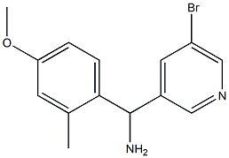 (5-bromopyridin-3-yl)(4-methoxy-2-methylphenyl)methanamine 结构式