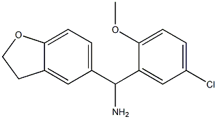 (5-chloro-2-methoxyphenyl)(2,3-dihydro-1-benzofuran-5-yl)methanamine 结构式