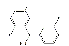 (5-fluoro-2-methoxyphenyl)(3-fluoro-4-methylphenyl)methanamine 结构式