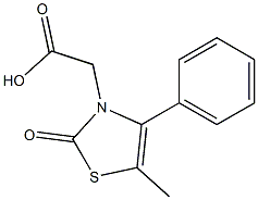 (5-methyl-2-oxo-4-phenyl-1,3-thiazol-3(2H)-yl)acetic acid 结构式