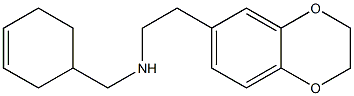 (cyclohex-3-en-1-ylmethyl)[2-(2,3-dihydro-1,4-benzodioxin-6-yl)ethyl]amine 结构式