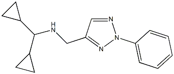 (dicyclopropylmethyl)[(2-phenyl-2H-1,2,3-triazol-4-yl)methyl]amine 结构式