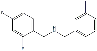 [(2,4-difluorophenyl)methyl][(3-methylphenyl)methyl]amine 结构式