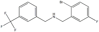 [(2-bromo-5-fluorophenyl)methyl]({[3-(trifluoromethyl)phenyl]methyl})amine 结构式