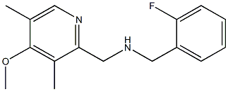 [(2-fluorophenyl)methyl][(4-methoxy-3,5-dimethylpyridin-2-yl)methyl]amine 结构式