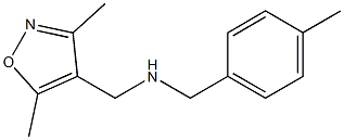 [(3,5-dimethyl-1,2-oxazol-4-yl)methyl][(4-methylphenyl)methyl]amine 结构式