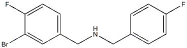 [(3-bromo-4-fluorophenyl)methyl][(4-fluorophenyl)methyl]amine 结构式