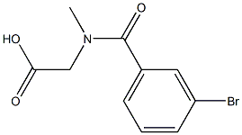 [(3-bromobenzoyl)(methyl)amino]acetic acid 结构式