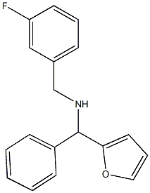 [(3-fluorophenyl)methyl][furan-2-yl(phenyl)methyl]amine 结构式