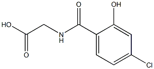 [(4-chloro-2-hydroxybenzoyl)amino]acetic acid 结构式