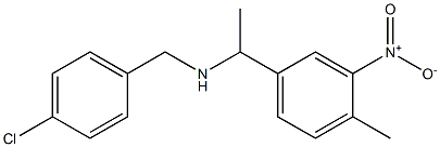 [(4-chlorophenyl)methyl][1-(4-methyl-3-nitrophenyl)ethyl]amine 结构式