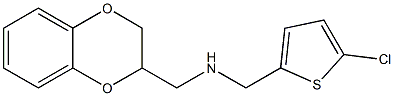 [(5-chlorothiophen-2-yl)methyl](2,3-dihydro-1,4-benzodioxin-2-ylmethyl)amine 结构式