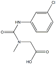 [{[(3-chlorophenyl)amino]carbonyl}(methyl)amino]acetic acid 结构式