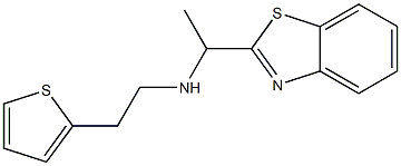 [1-(1,3-benzothiazol-2-yl)ethyl][2-(thiophen-2-yl)ethyl]amine 结构式