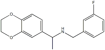[1-(2,3-dihydro-1,4-benzodioxin-6-yl)ethyl][(3-fluorophenyl)methyl]amine 结构式
