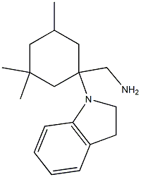 [1-(2,3-dihydro-1H-indol-1-yl)-3,3,5-trimethylcyclohexyl]methanamine 结构式