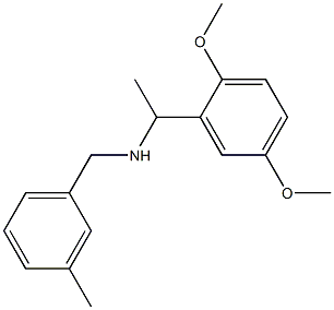 [1-(2,5-dimethoxyphenyl)ethyl][(3-methylphenyl)methyl]amine 结构式