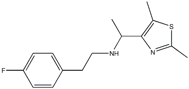 [1-(2,5-dimethyl-1,3-thiazol-4-yl)ethyl][2-(4-fluorophenyl)ethyl]amine 结构式