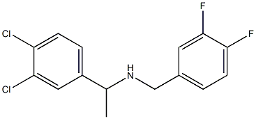 [1-(3,4-dichlorophenyl)ethyl][(3,4-difluorophenyl)methyl]amine 结构式