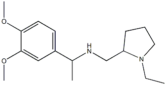 [1-(3,4-dimethoxyphenyl)ethyl][(1-ethylpyrrolidin-2-yl)methyl]amine 结构式