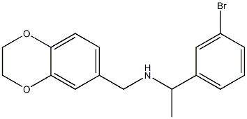 [1-(3-bromophenyl)ethyl](2,3-dihydro-1,4-benzodioxin-6-ylmethyl)amine 结构式